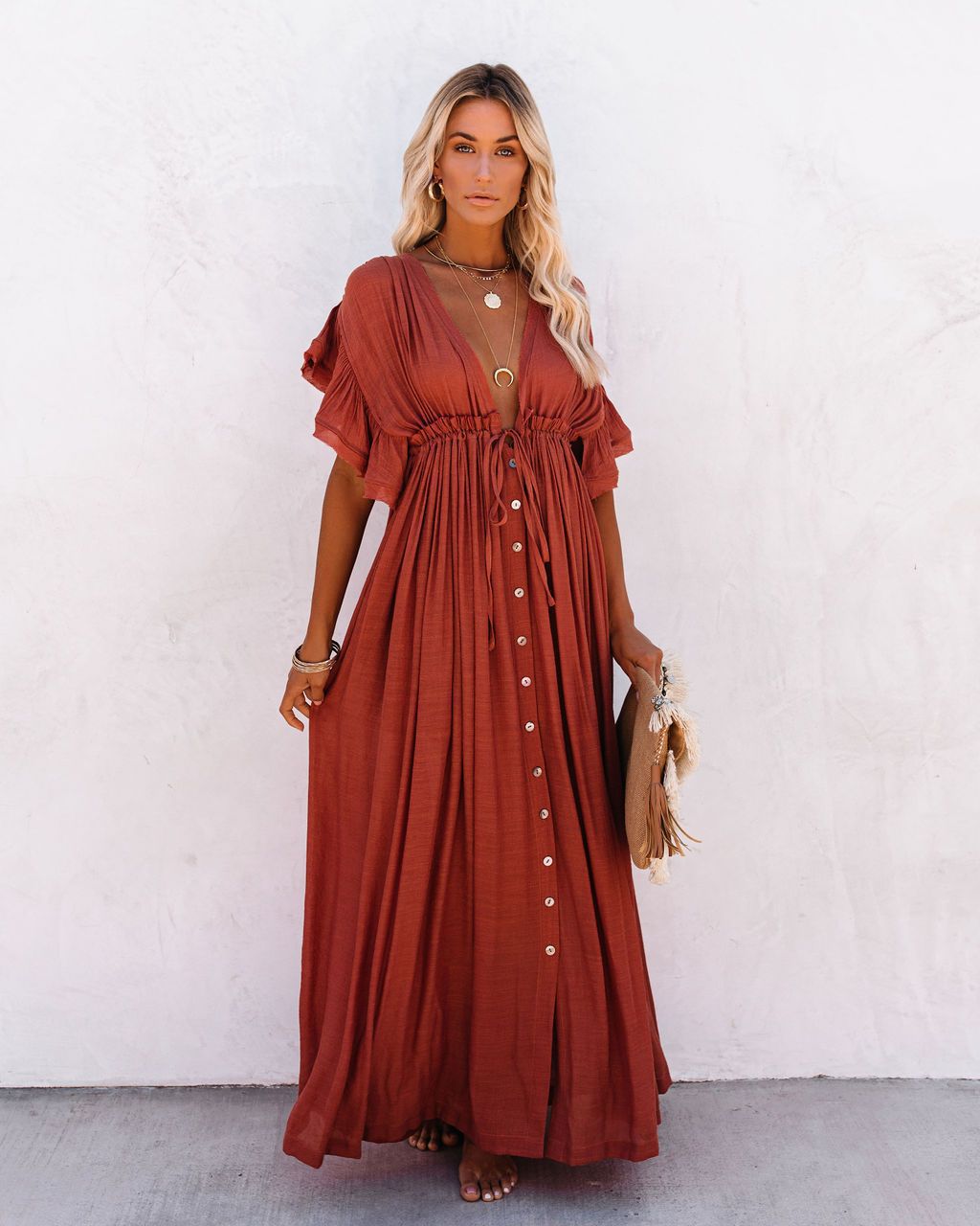 Corinna – Abito boho maxi leggero