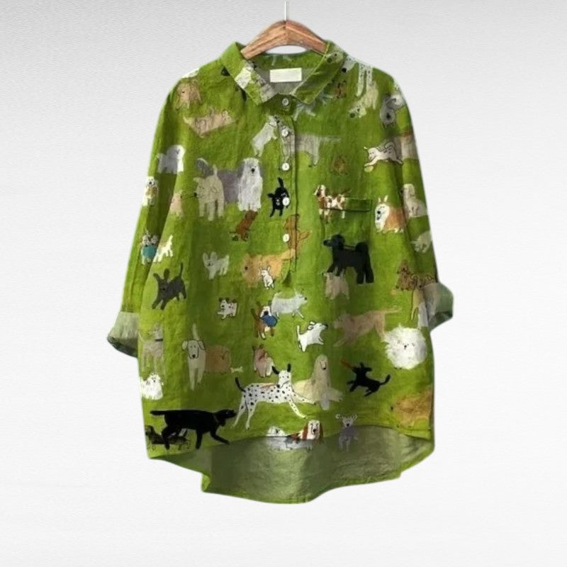 Cécile | Elegante Blusa de Verano de Lino