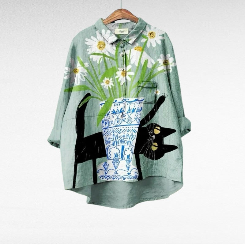 Alice | Elegante Blusa de Verano de Lino