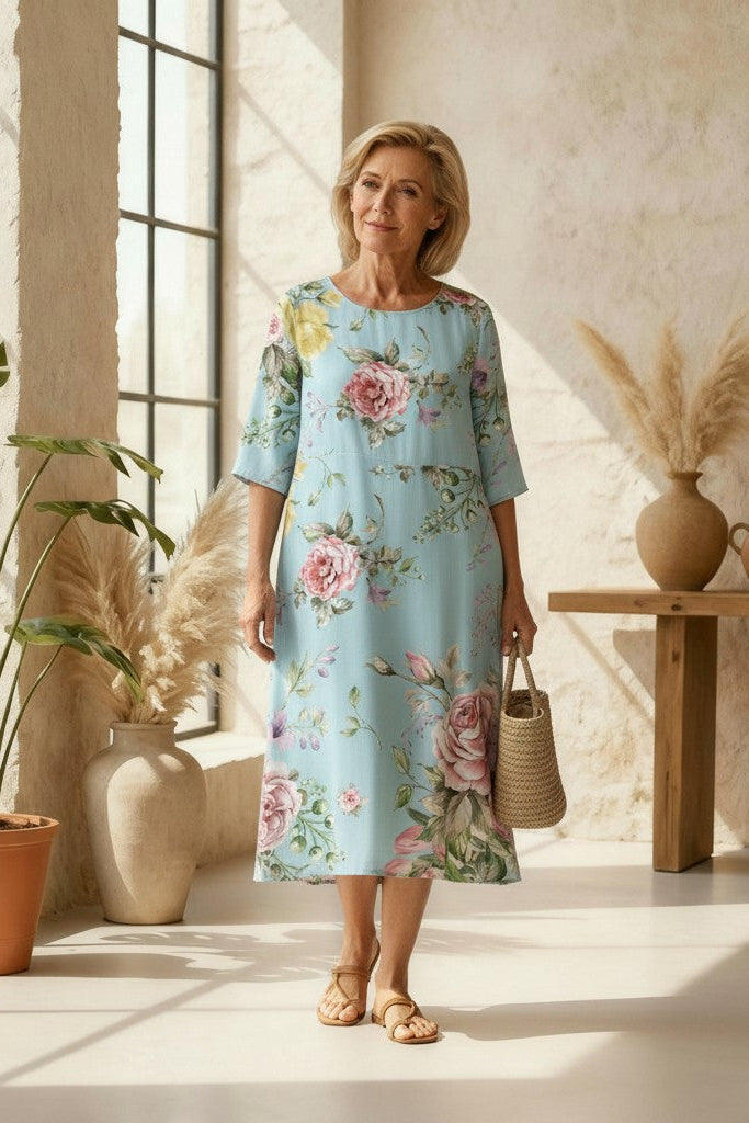 Giorgia – Abito boho floreale al tramonto